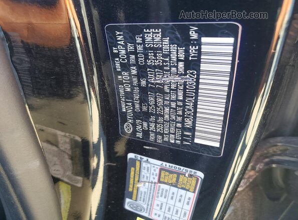KM8J3CA40LU103023 2020 HYUNDAI TUCSON Черный Панорамный вид салона 360°