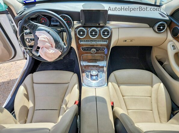 55SWF4JB5HU189451 2017 MERCEDES-BENZ C White ხელსაწყოთა პანელის ხედი