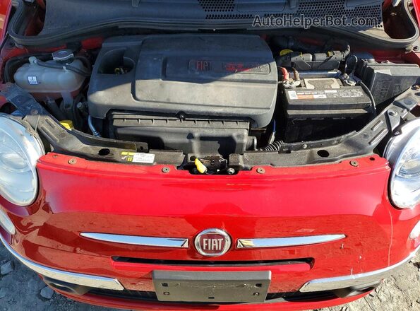 3C3CFFCR4HT521427 2017 FIAT 500 Красный Вид задней части салона