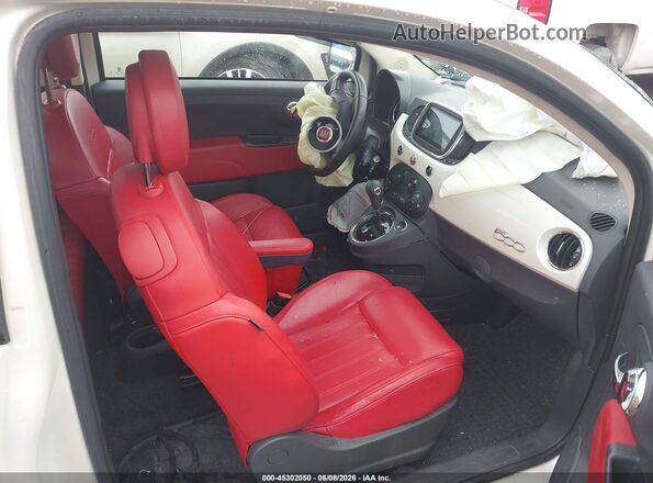 3C3CFFCR4HT544013 2017 FIAT 500 White Вид салону спереду