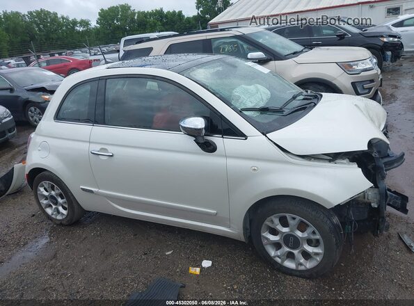 3C3CFFCR4HT544013 2017 FIAT 500 White Вид задньої частини салону