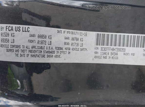 3C3CFFFH8HT556359 2017 FIAT 500 Black Вид підкапотного простору