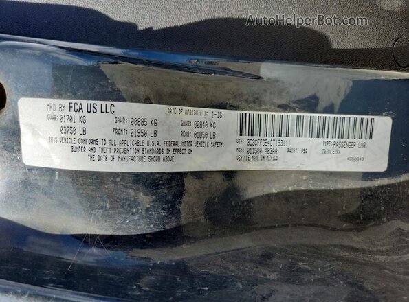 3C3CFFGE4GT193111 2016 FIAT 500 Gray Հետևի նստատեղերի տեսք