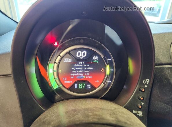 3C3CFFGE6GT125716 2016 FIAT 500 Black Vista del cuadro de instrumentos