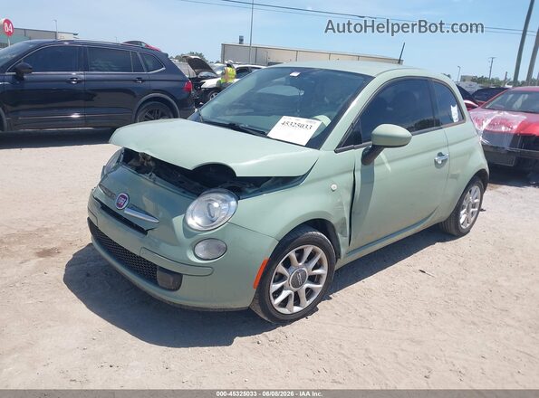 3C3CFFKR4HT530338 2017 FIAT 500 Green Առջևի ձախ երեք քառորդ տեսարան