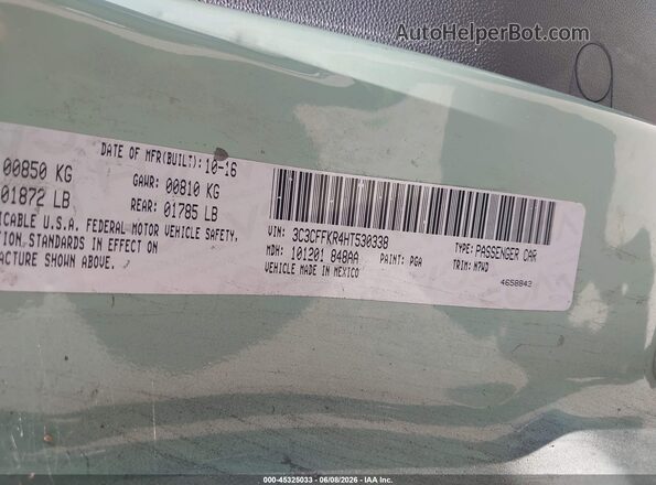 3C3CFFKR4HT530338 2017 FIAT 500 Green Շարժիչի բաժամունքի տեսք