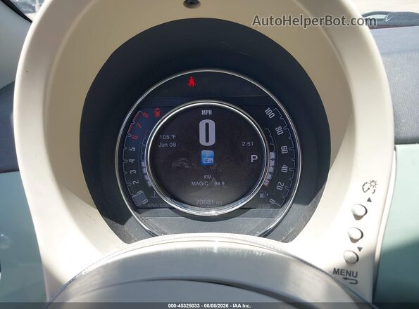 3C3CFFKR4HT530338 2017 FIAT 500 Green Հետևի նստատեղերի տեսք