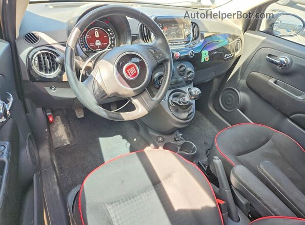 3C3CFFKR4HT553764 2017 FIAT 500 Black Առջևի վահանակի տեսք