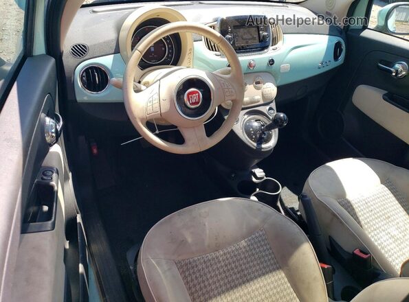 3C3CFFKR4HT556339 2017 FIAT 500 Бирюзовый Вид панели приборов