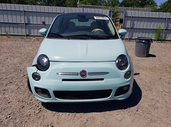 3C3CFFKR4HT556339 2017 FIAT 500 Бирюзовый Вид спереди