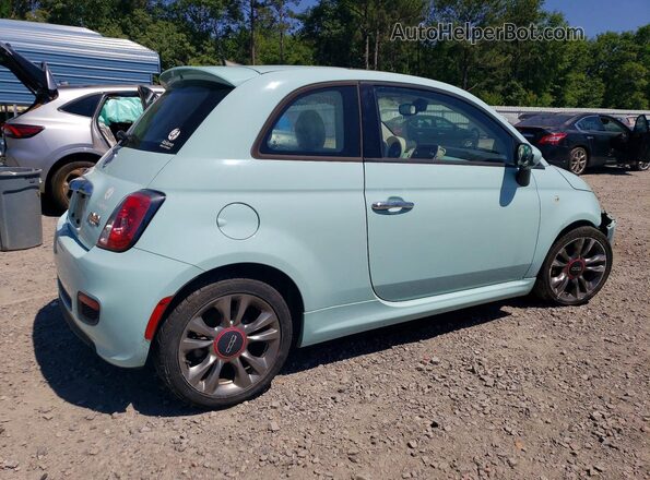 3C3CFFKR4HT556339 2017 FIAT 500 Бирюзовый Задняя правая четверть
