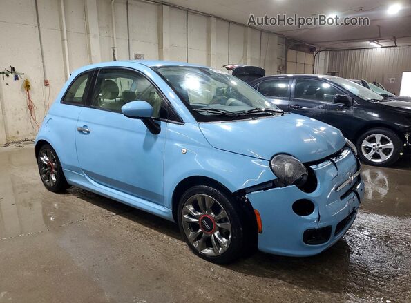3C3CFFKRXHT535723 2017 FIAT 500 Blue Առջևի աջ