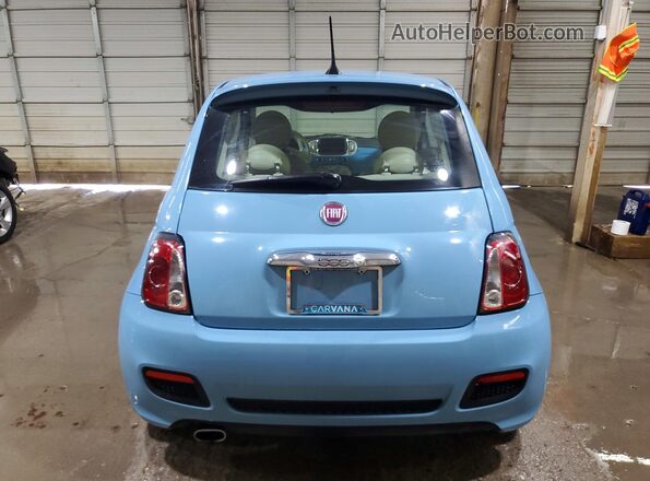3C3CFFKRXHT535723 2017 FIAT 500 Blue Հետևի տեսք