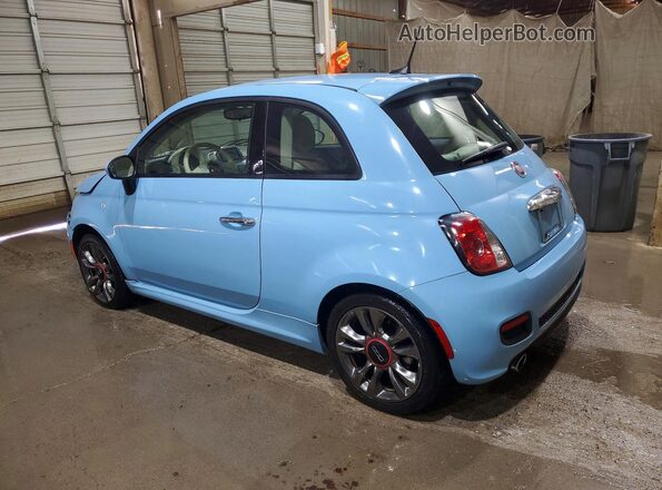 3C3CFFKRXHT535723 2017 FIAT 500 Blue Հետևի ձախ