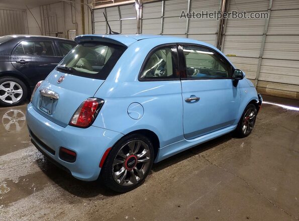 3C3CFFKRXHT535723 2017 FIAT 500 Blue Հետևի աջ