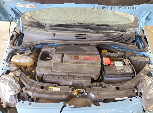 3C3CFFKRXHT535723 2017 FIAT 500 Blue Շարժիչի բաժամունքի տեսք