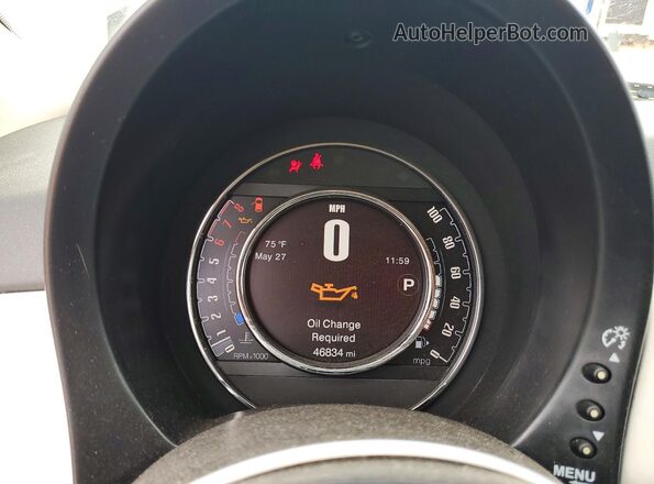 3C3CFFLR5HT509139 2017 FIAT 500 Белый Вид щитка приборов
