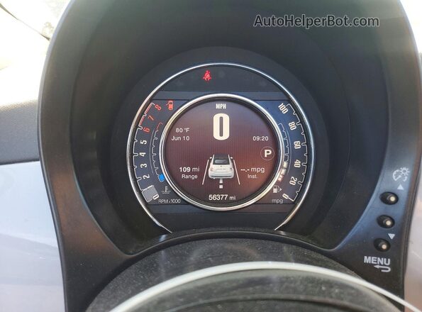3C3CFFLR9HT700210 2017 FIAT 500 White Instrument cluster view