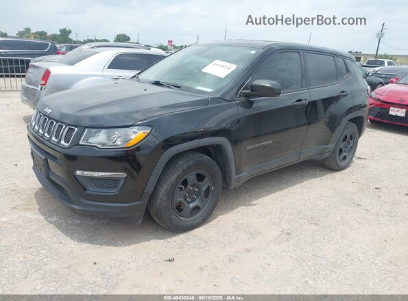 3C4NJCAB0JT107039 2018 JEEP COMPASS Black წინა მარცხენა ხედი სამი მეოთხედიდან