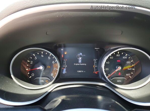 3C4NJCAB0KT617778 2019 JEEP COMPASS White Widok zestawu wskaźników