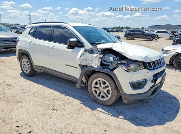 3C4NJCAB0KT617778 2019 JEEP COMPASS White Przód prawy