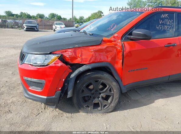 3C4NJCAB3JT133635 2018 JEEP COMPASS Оранжевый Вид спереди