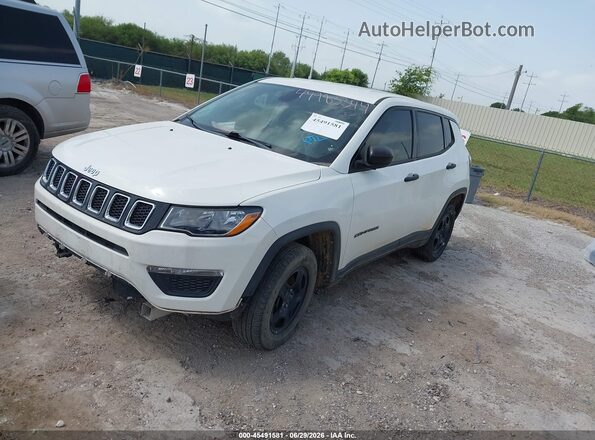3C4NJCAB3KT715851 2019 JEEP COMPASS White წინა მარცხენა ხედი სამი მეოთხედიდან