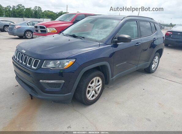 3C4NJCAB5JT240525 2018 JEEP COMPASS Blue Front left