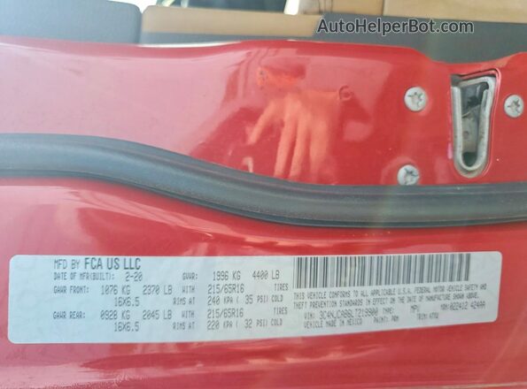 3C4NJCAB6LT219900 2020 JEEP COMPASS Red 