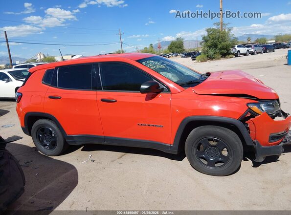3C4NJCAB8LT253210 2020 JEEP COMPASS Orange Rear interior view
