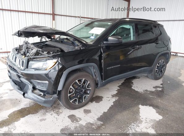 3C4NJCAB9JT411339 2018 JEEP COMPASS Black Przód lewy