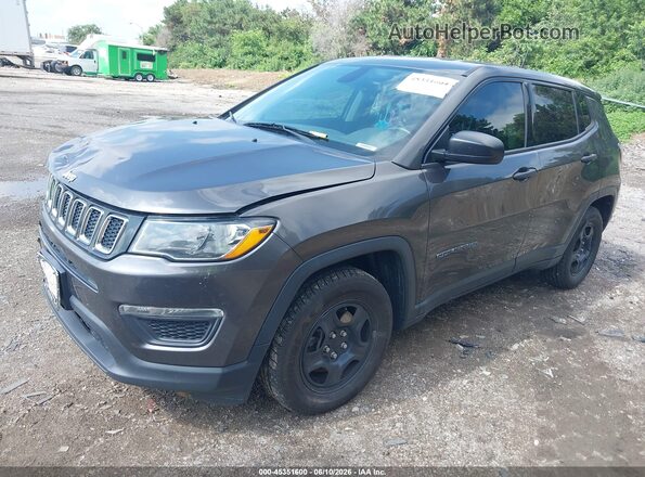 3C4NJCABXJT368582 2018 JEEP COMPASS Gray Передня ліва чверть