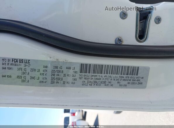 3C4NJCBB0JT182385 2018 JEEP COMPASS White Vista del compartimento del motor