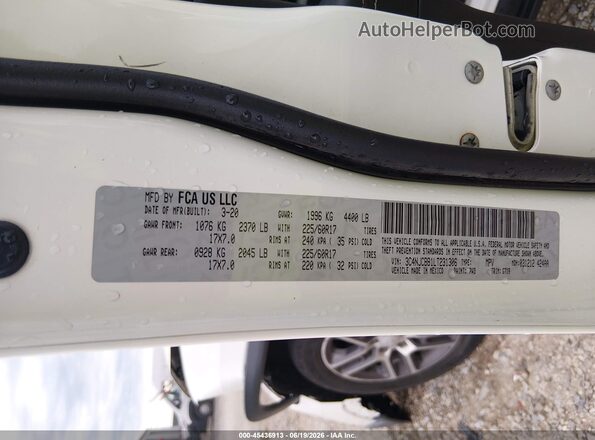 3C4NJCBB1LT231306 2020 JEEP COMPASS Белый Вид подкапотного пространства