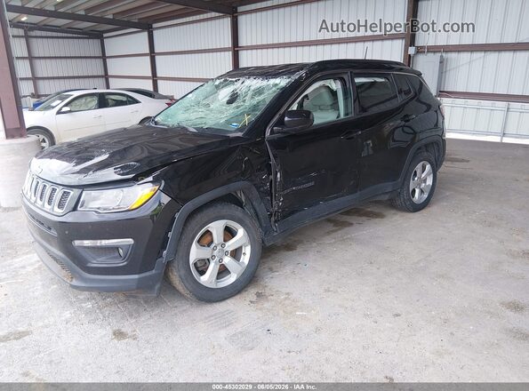 3C4NJCBB3JT181778 2018 JEEP COMPASS Black Передня ліва чверть