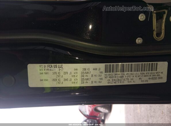 3C4NJCBB3JT181778 2018 JEEP COMPASS Black Вид підкапотного простору
