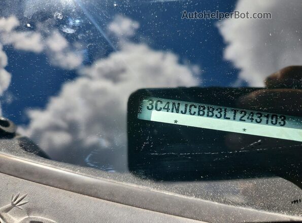 3C4NJCBB3LT243103 2020 JEEP COMPASS Gray VIN կոդի պիտակի տեսք