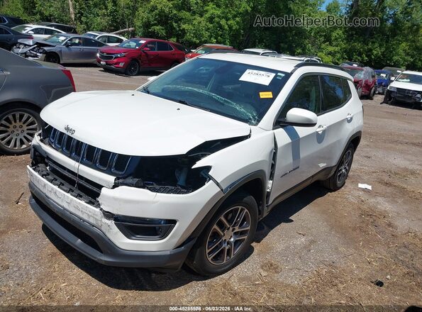 3C4NJCBB4JT102859 2018 JEEP COMPASS White წინა მარცხენა ხედი სამი მეოთხედიდან