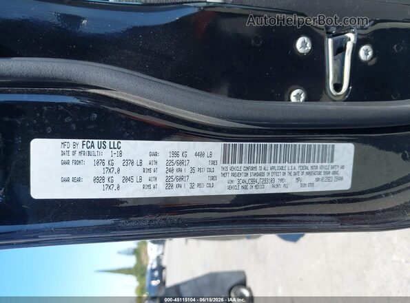 3C4NJCBB4JT293103 2018 JEEP COMPASS Black Շարժիչի բաժամունքի տեսք