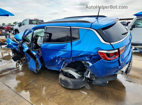 3C4NJCBB4JT495343 2018 JEEP COMPASS Blue Задня ліва чверть
