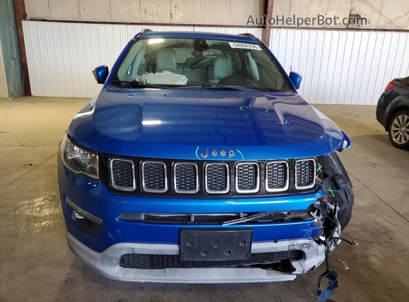 3C4NJCBB5KT636728 2019 JEEP COMPASS Blue Front view