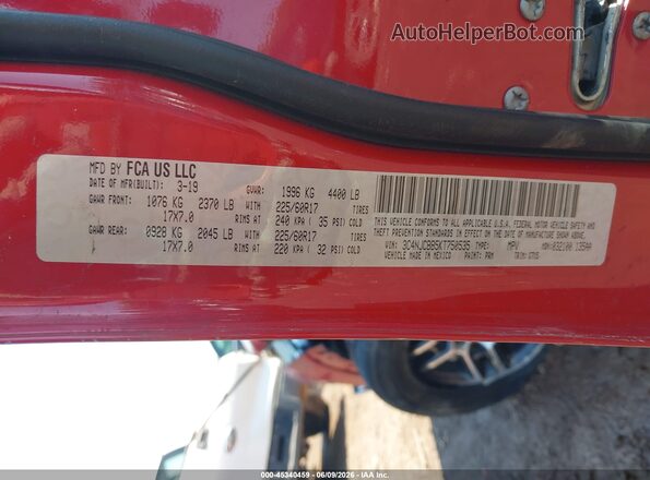 3C4NJCBB5KT750535 2019 JEEP COMPASS Red Engine compartment view