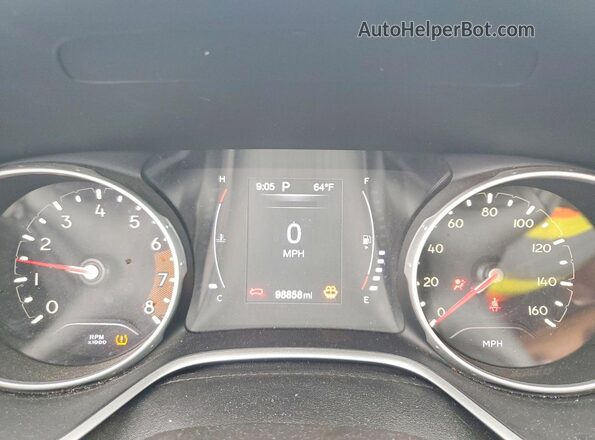 3C4NJCBB5LT122881 2020 JEEP COMPASS Black Widok zestawu wskaźników