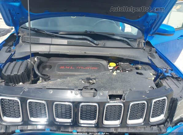 3C4NJCBB6JT271541 2018 JEEP COMPASS Blue Вид ззаду
