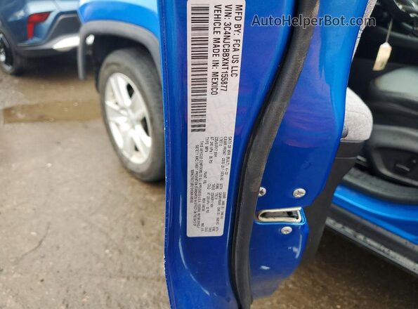 3C4NJCBBXNT155877 2022 JEEP COMPASS Blue Вид наклейки з VIN-кодом