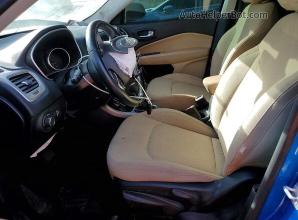 3C4NJDAB0JT230281 2018 JEEP COMPASS Blue წინა სალონის ხედი