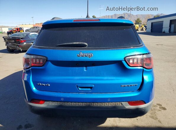 3C4NJDAB0JT230281 2018 JEEP COMPASS Blue უკანა ხედი