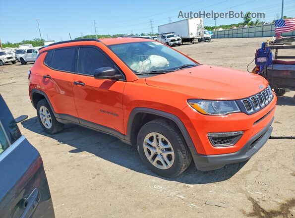 3C4NJDAB1JT101045 2018 JEEP COMPASS Orange Առջևի աջ