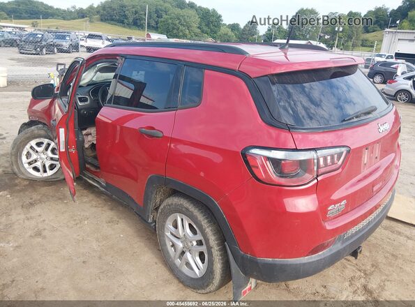 3C4NJDAB3JT112628 2018 JEEP COMPASS Red Trasero izquierdo