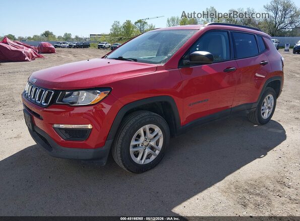 3C4NJDAB3JT392230 2018 JEEP COMPASS Red 